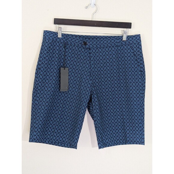 Brand New Greyson Golf Tour Men’s Montauk Shorts Navy Blue Arrow Print Size 38 - Picture 1 of 8